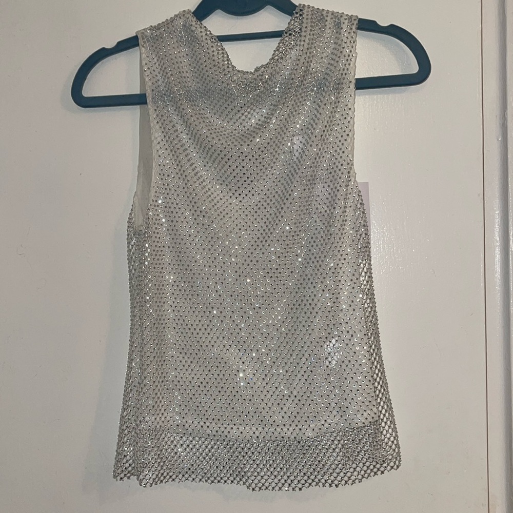 NWT WAYF SEQUIN TOP XS